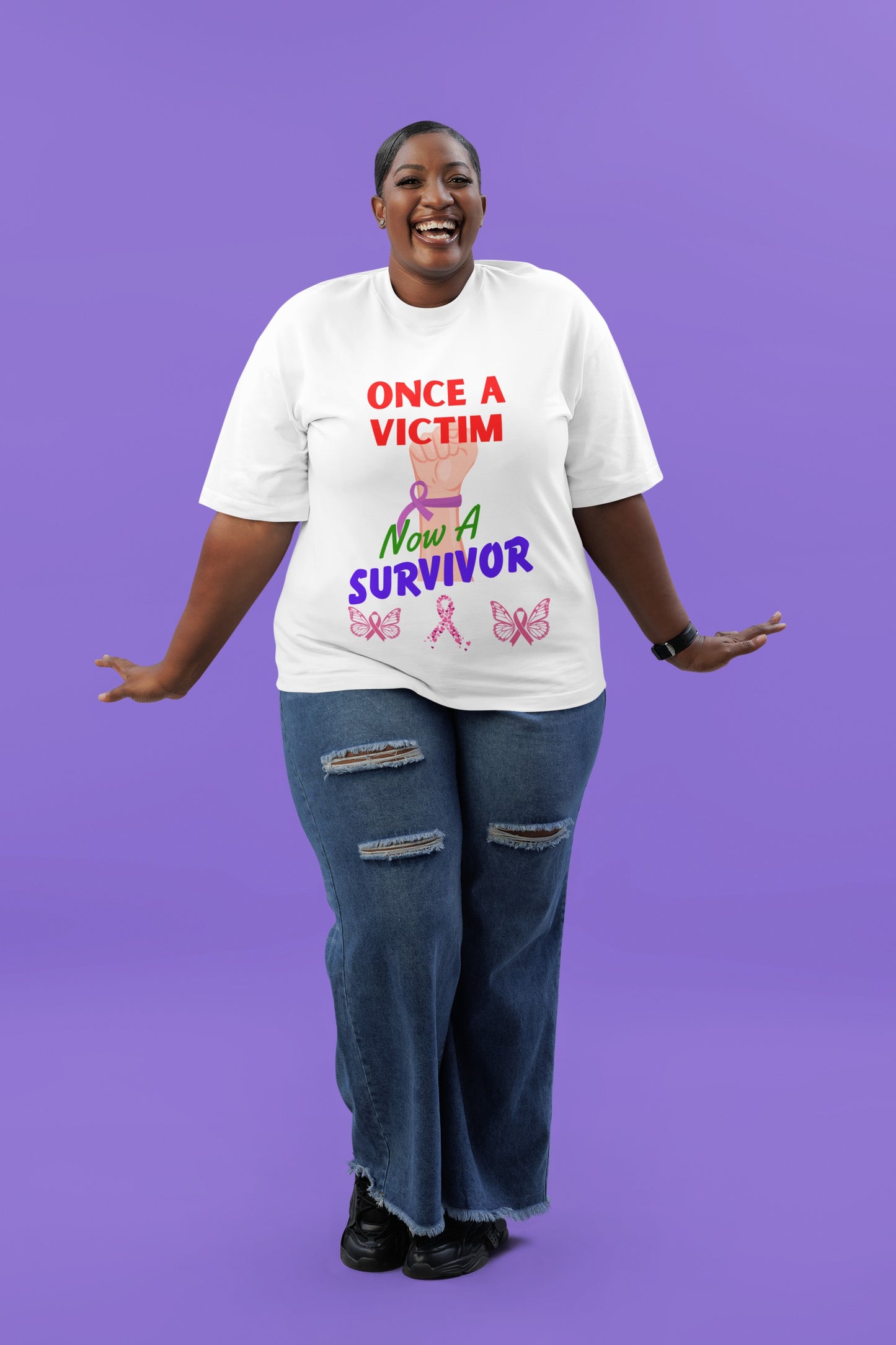 Victim/Survivor Women’s basic softstyle t-shirt